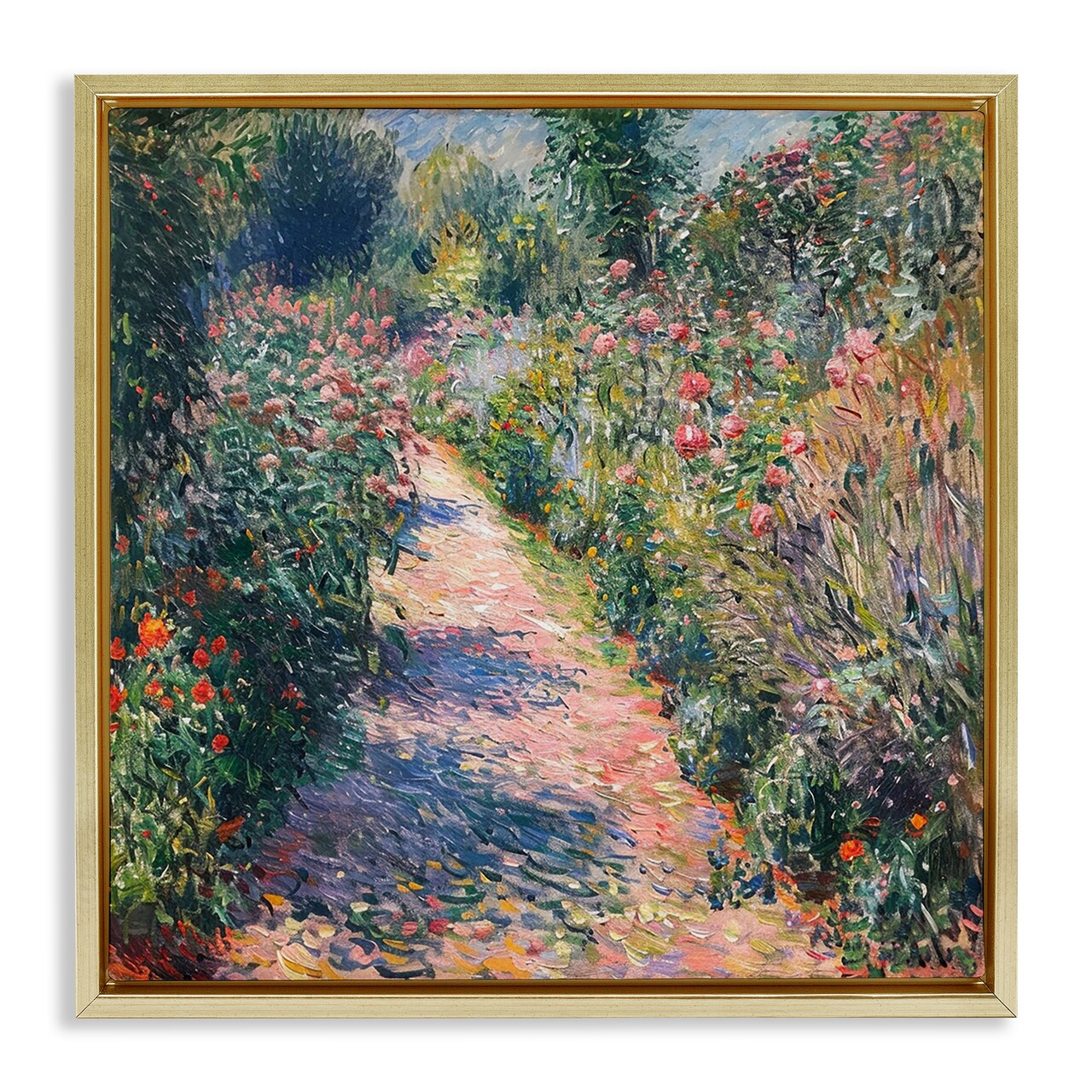 Stupell Industries Impressionist Wildflower Path Floating Frame, design by LSR Creative Studio